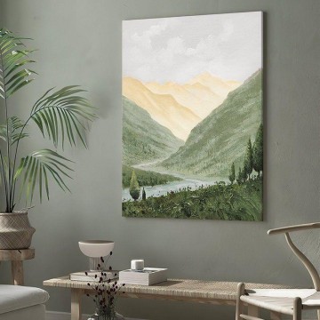 Mountain Painting - Green Mounts 04